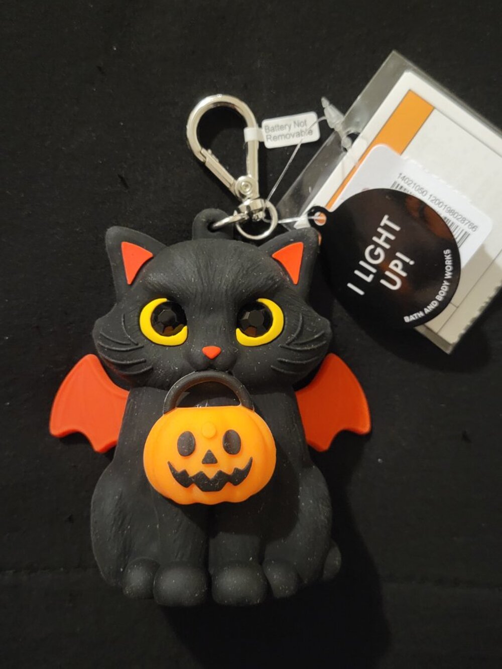 Bath & Body Works Cat Bat with Light-up Pumpkin PocketBac Holder